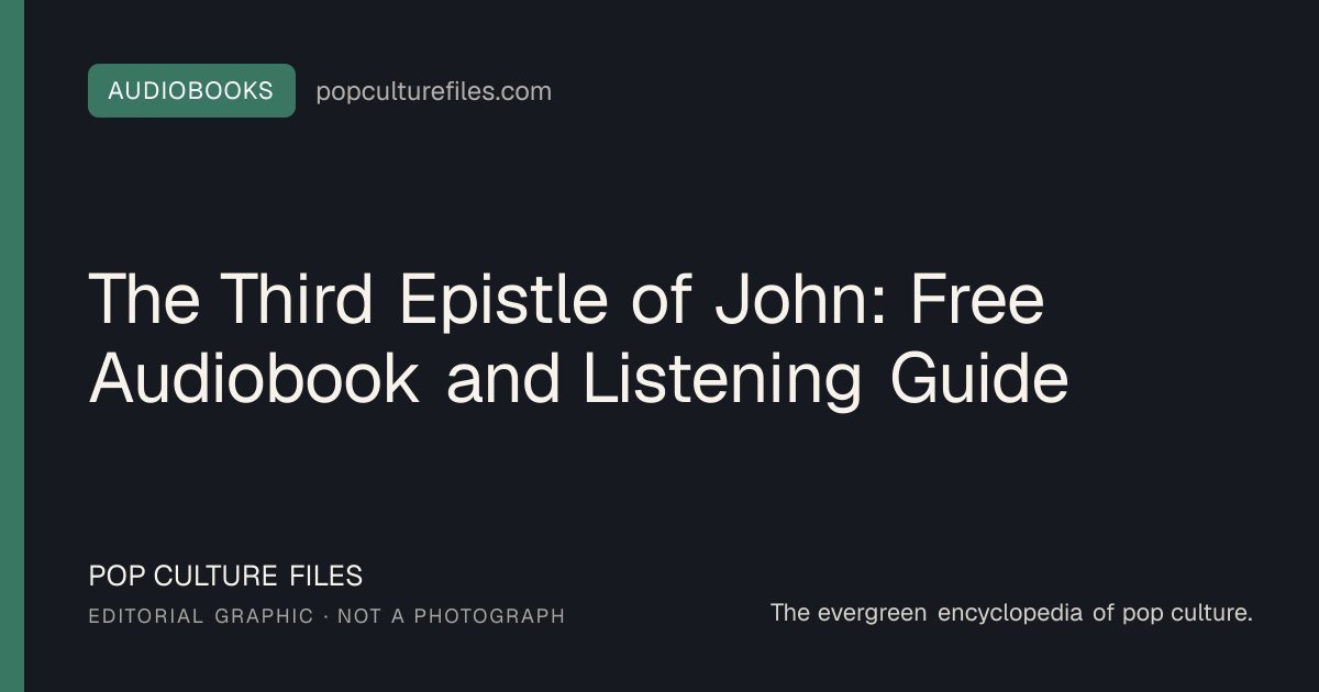 Editorial graphic for: The Third Epistle of John: Free Audiobook and Listening Guide