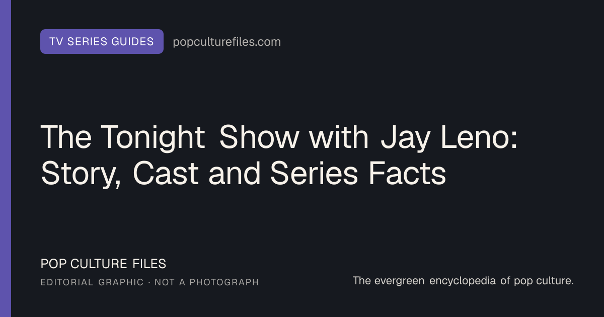 Editorial graphic for: The Tonight Show with Jay Leno: Story, Cast and Series Facts