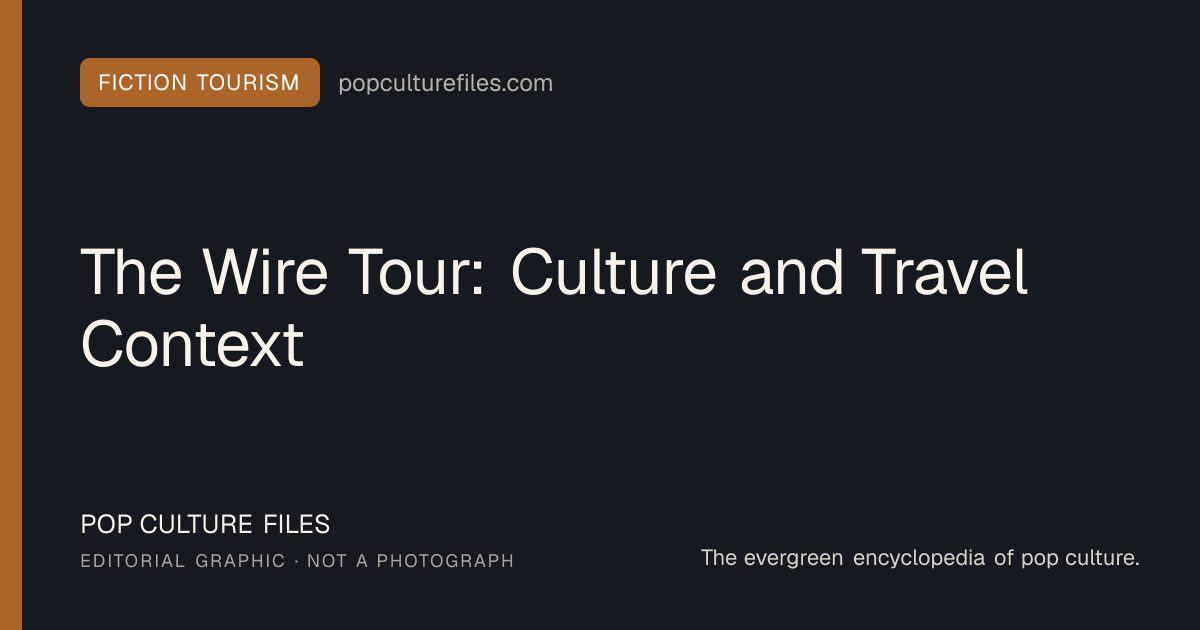 Editorial graphic for: The Wire Tour: Culture and Travel Context