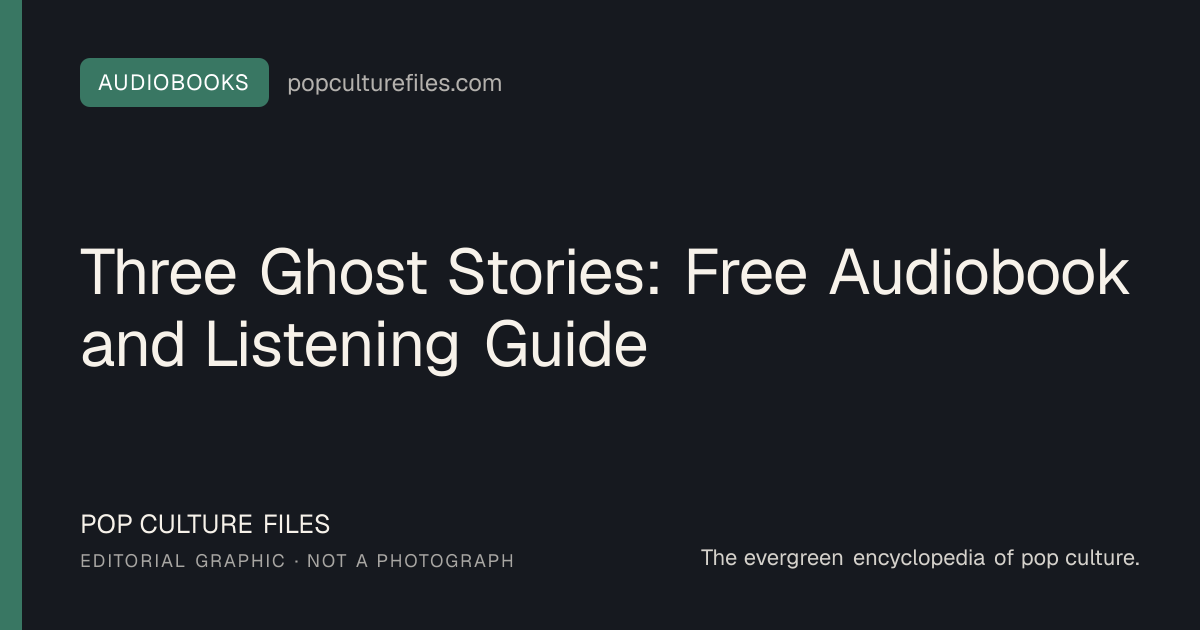 Editorial graphic for: Three Ghost Stories: Free Audiobook and Listening Guide