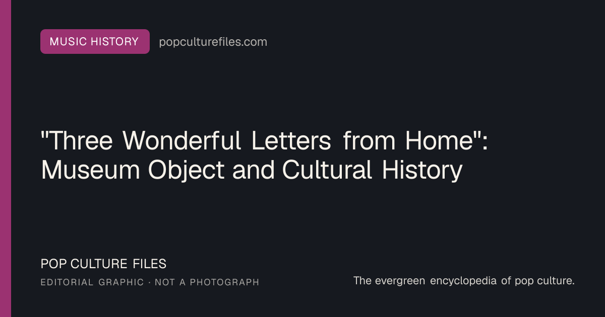 Editorial graphic for: "Three Wonderful Letters from Home": Museum Object and Cultural History