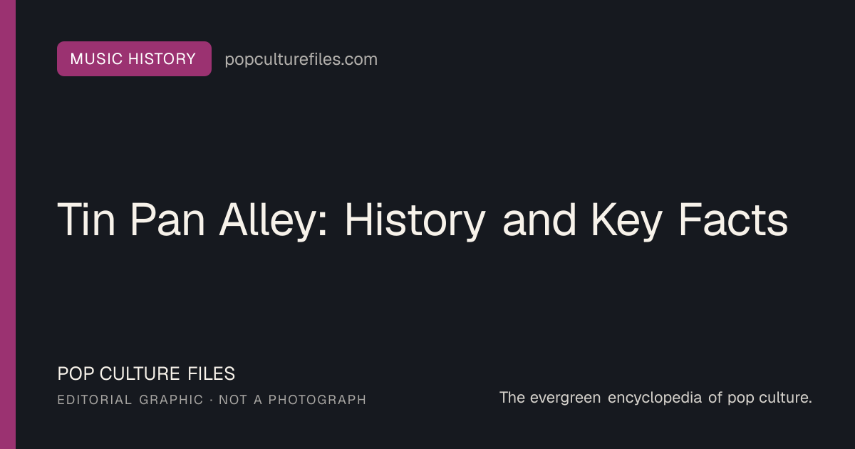 Editorial graphic for: Tin Pan Alley: History and Key Facts