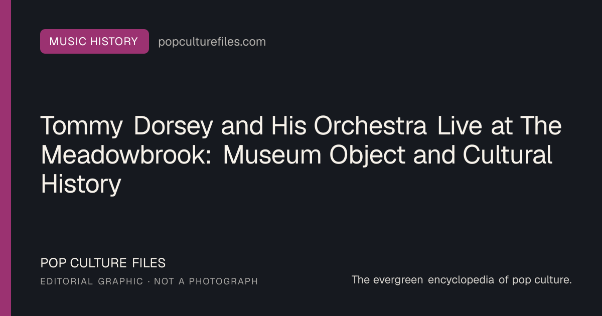 Editorial graphic for: Tommy Dorsey and His Orchestra Live at The Meadowbrook: Museum Object and Cultural History