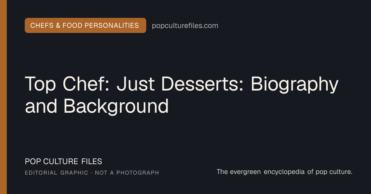 Editorial graphic for: Top Chef: Just Desserts: Biography and Background