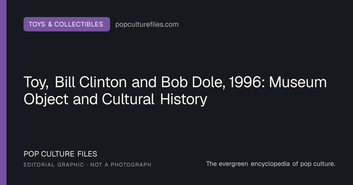 Editorial graphic for: Toy, Bill Clinton and Bob Dole, 1996: Museum Object and Cultural History