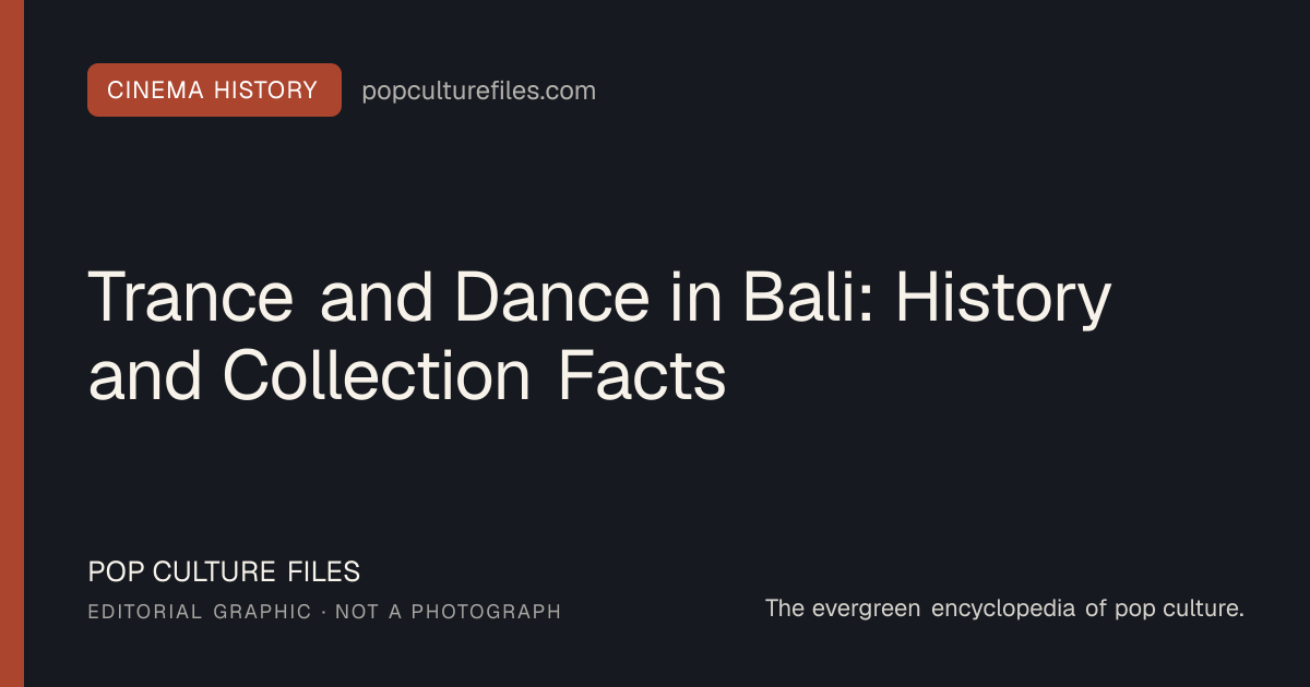Editorial graphic for: Trance and Dance in Bali: History and Collection Facts