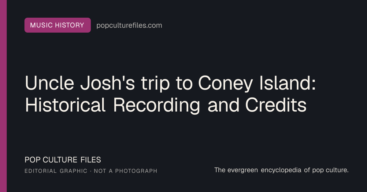 Editorial graphic for: Uncle Josh's trip to Coney Island: Historical Recording and Credits