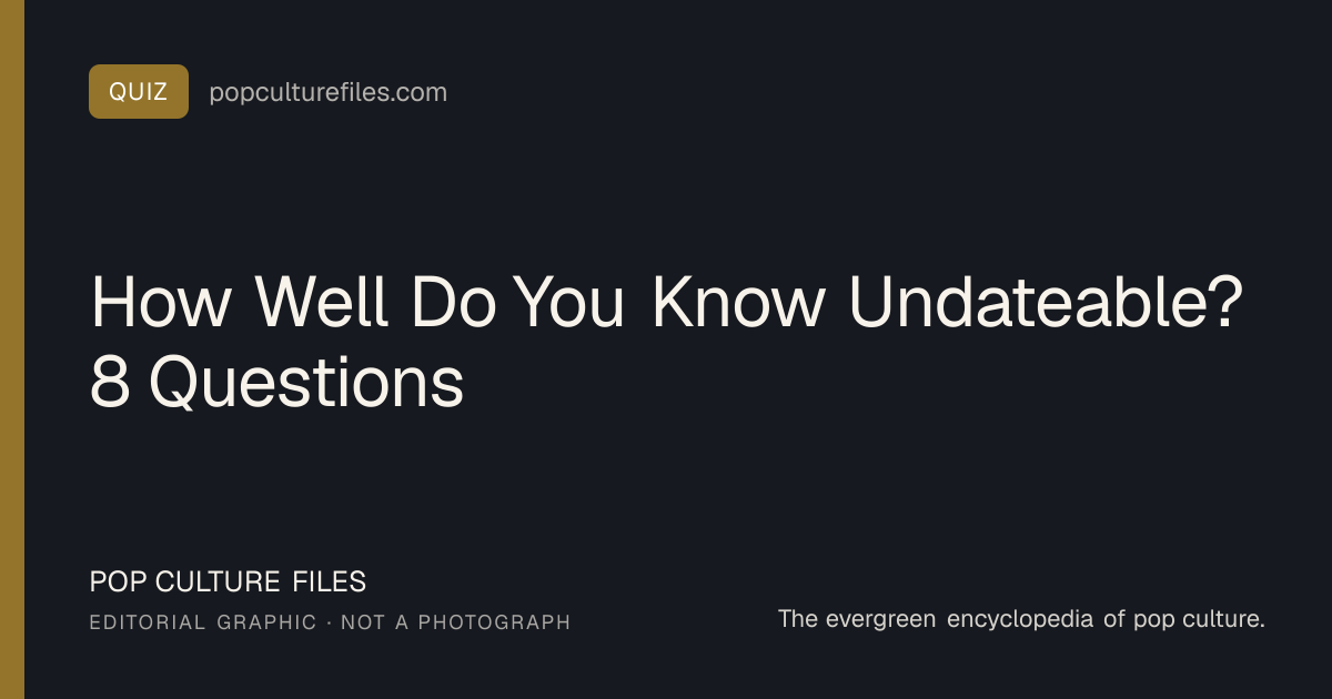 Editorial graphic for: How Well Do You Know Undateable? 8 Questions