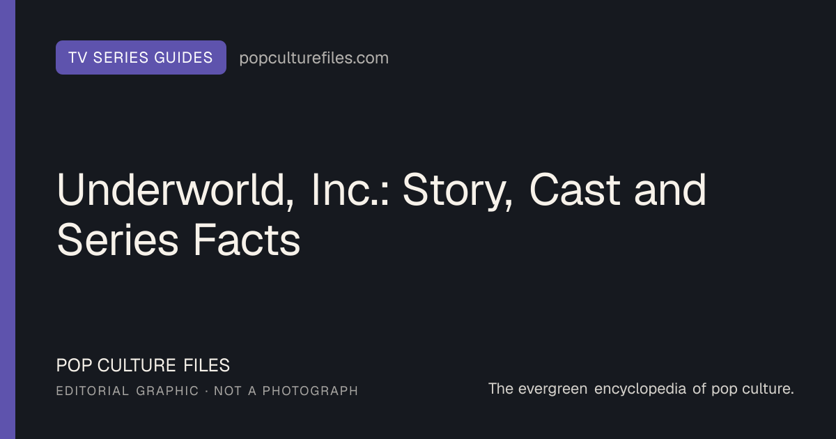 Editorial graphic for: Underworld, Inc.: Story, Cast and Series Facts