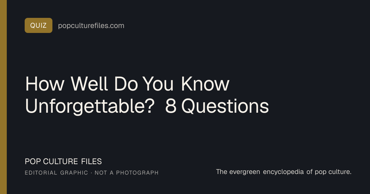 Editorial graphic for: How Well Do You Know Unforgettable? 8 Questions