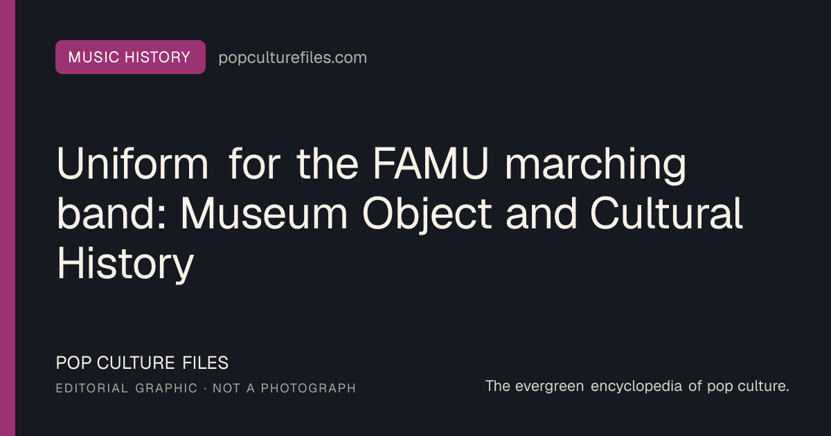 Editorial graphic for: Uniform for the FAMU marching band: Museum Object and Cultural History