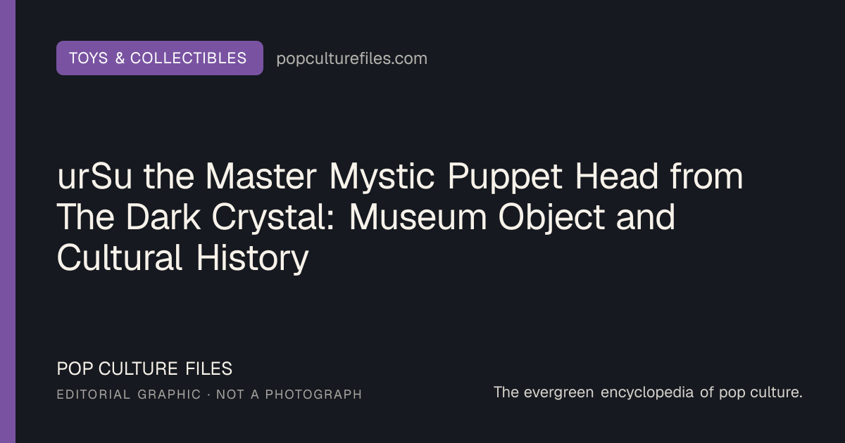 Editorial graphic for: urSu the Master Mystic Puppet Head from The Dark Crystal: Museum Object and Cultural History