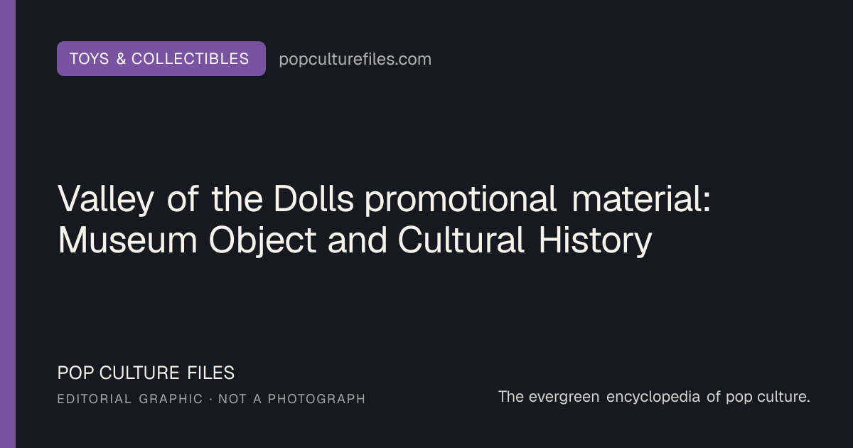 Editorial graphic for: Valley of the Dolls promotional material: Museum Object and Cultural History