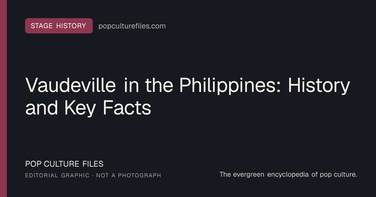 Editorial graphic for: Vaudeville in the Philippines: History and Key Facts