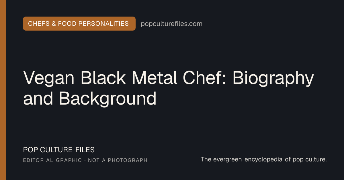 Editorial graphic for: Vegan Black Metal Chef: Biography and Background