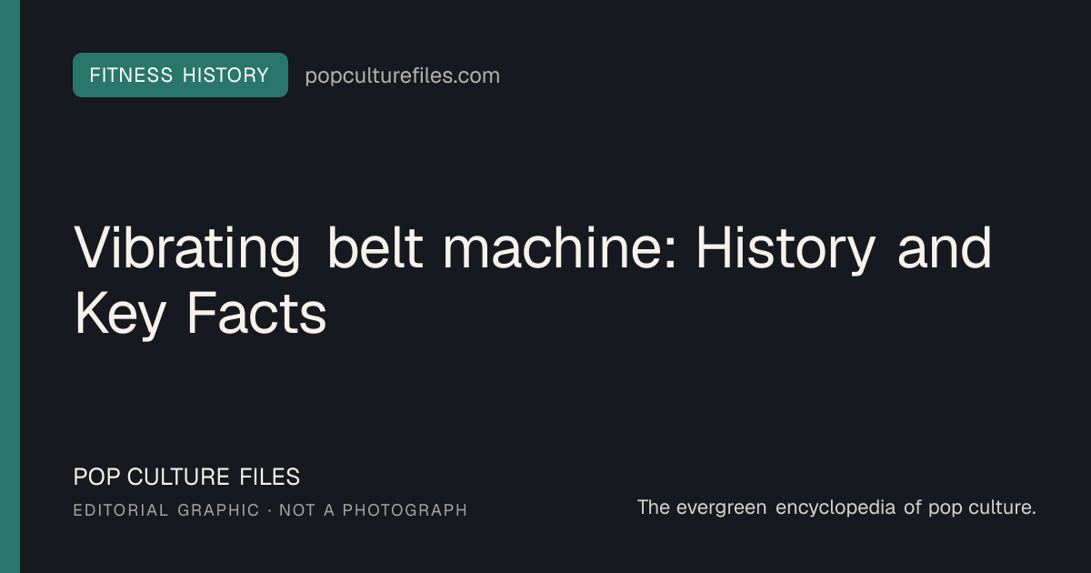 Editorial graphic for: Vibrating belt machine: History and Key Facts