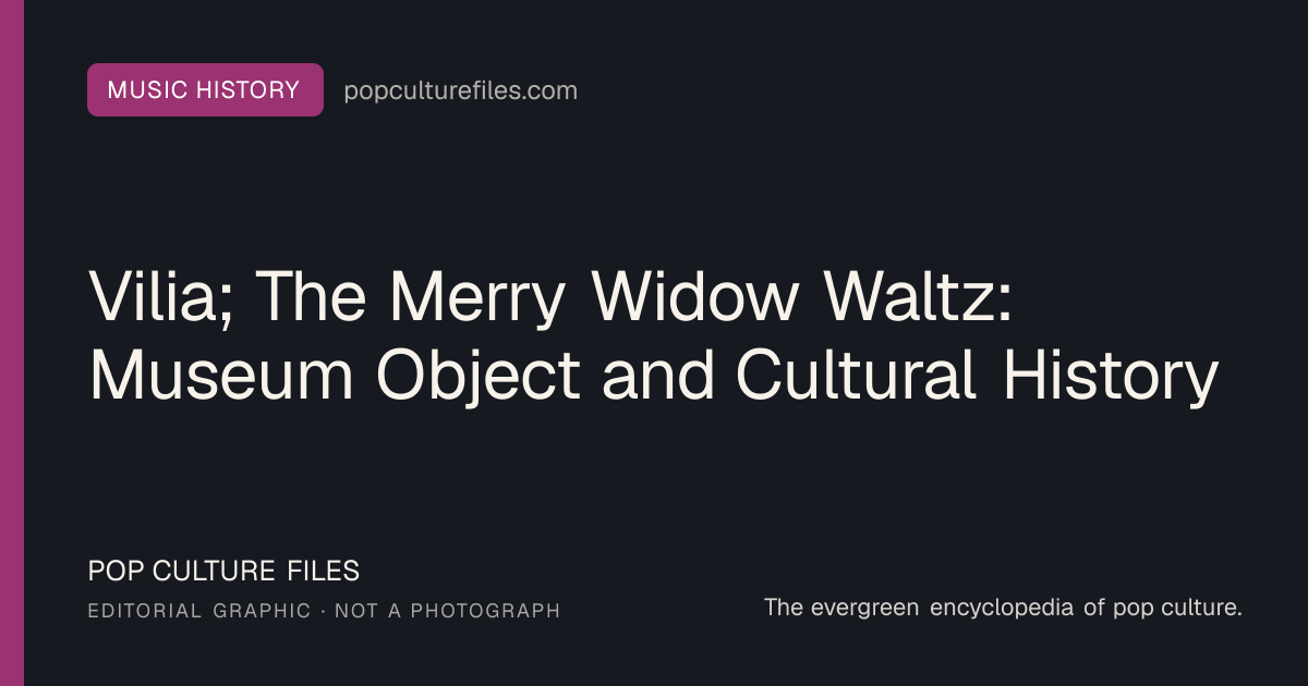 Editorial graphic for: Vilia; The Merry Widow Waltz: Museum Object and Cultural History