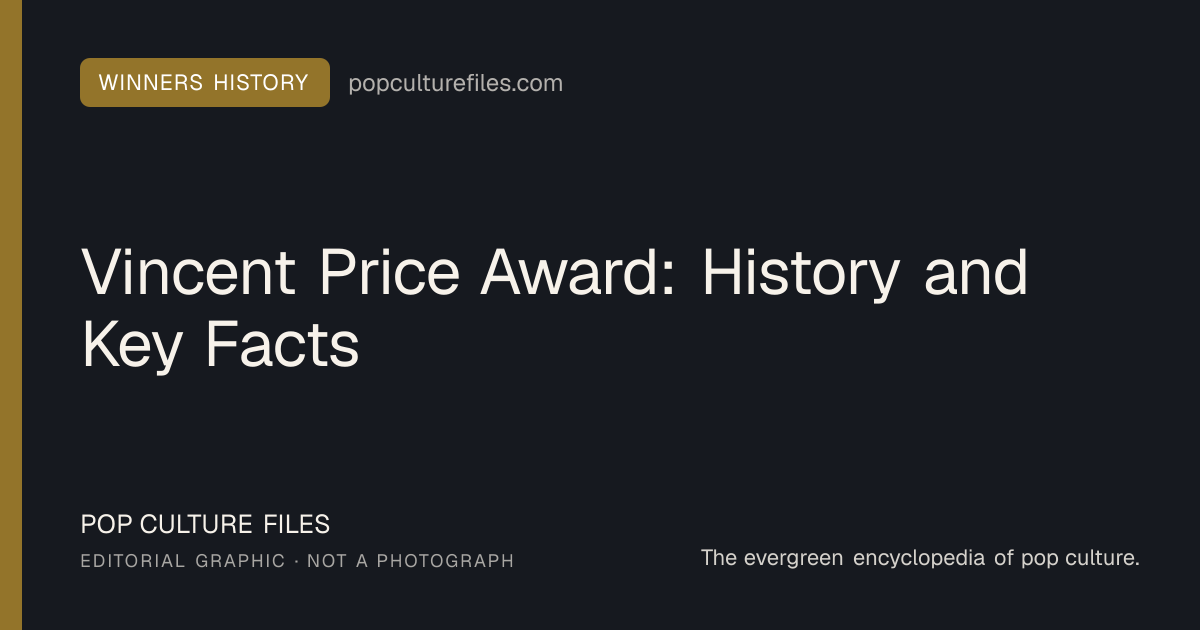 Editorial graphic for: Vincent Price Award: History and Key Facts