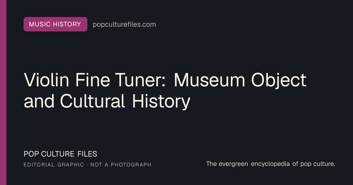 Editorial graphic for: Violin Fine Tuner: Museum Object and Cultural History