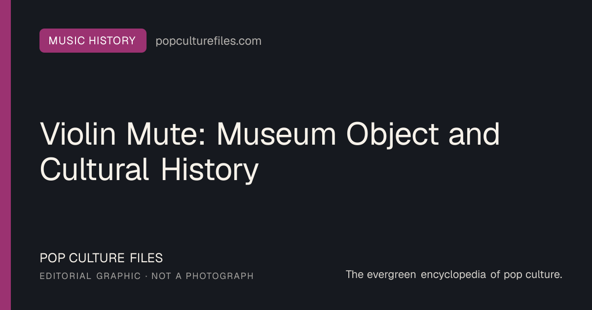 Editorial graphic for: Violin Mute: Museum Object and Cultural History