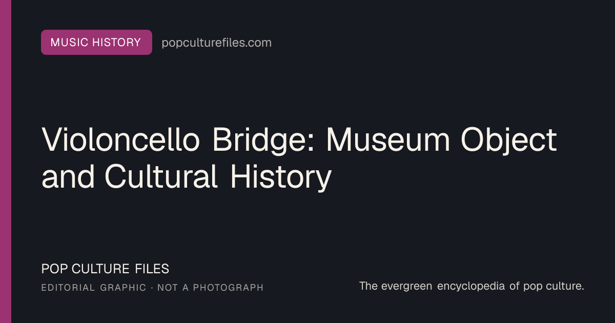 Editorial graphic for: Violoncello Bridge: Museum Object and Cultural History