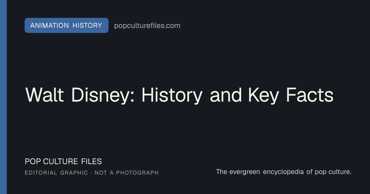 Editorial graphic for: Walt Disney: History and Key Facts