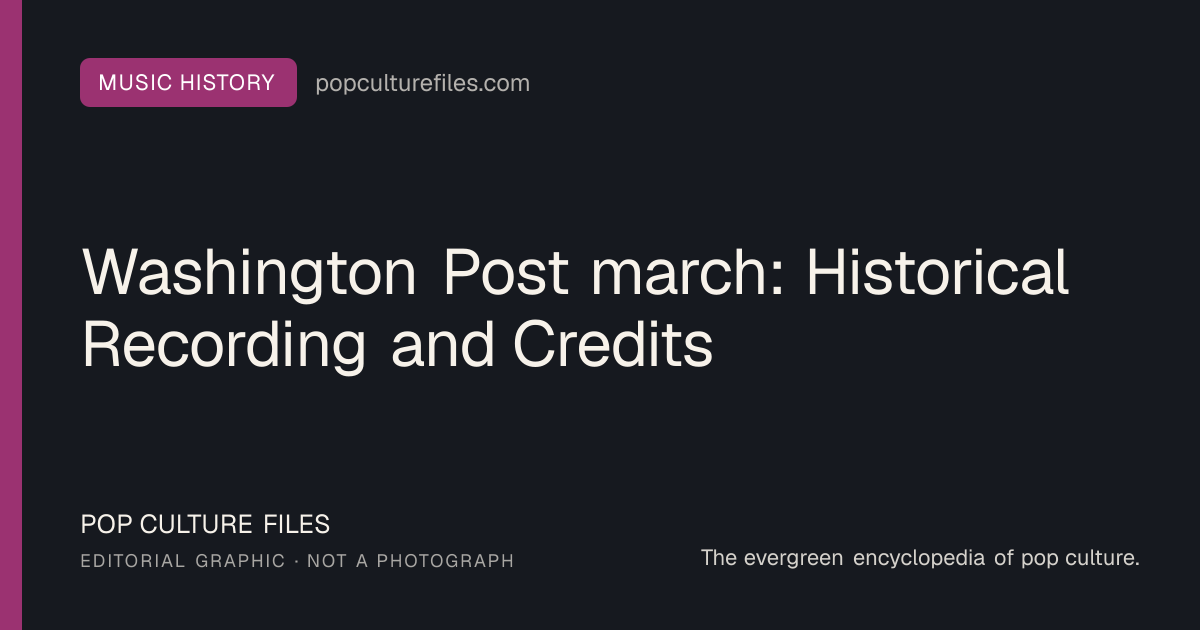 Editorial graphic for: Washington Post march: Historical Recording and Credits