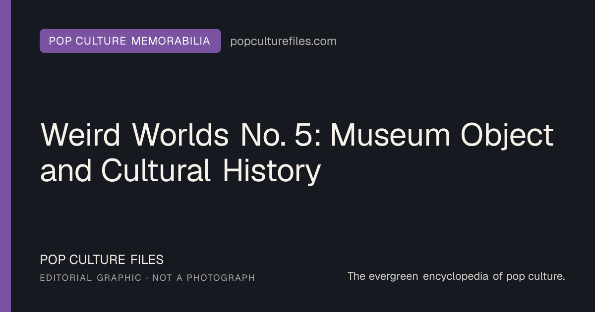 Editorial graphic for: Weird Worlds No. 5: Museum Object and Cultural History
