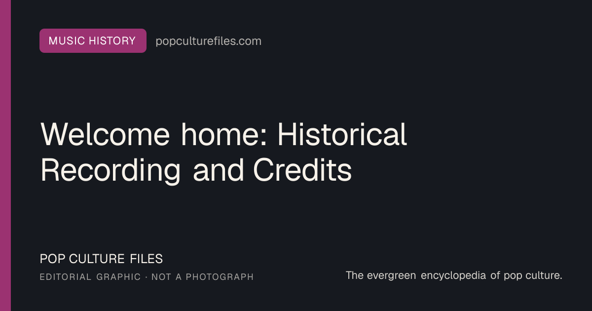 Editorial graphic for: Welcome home: Historical Recording and Credits