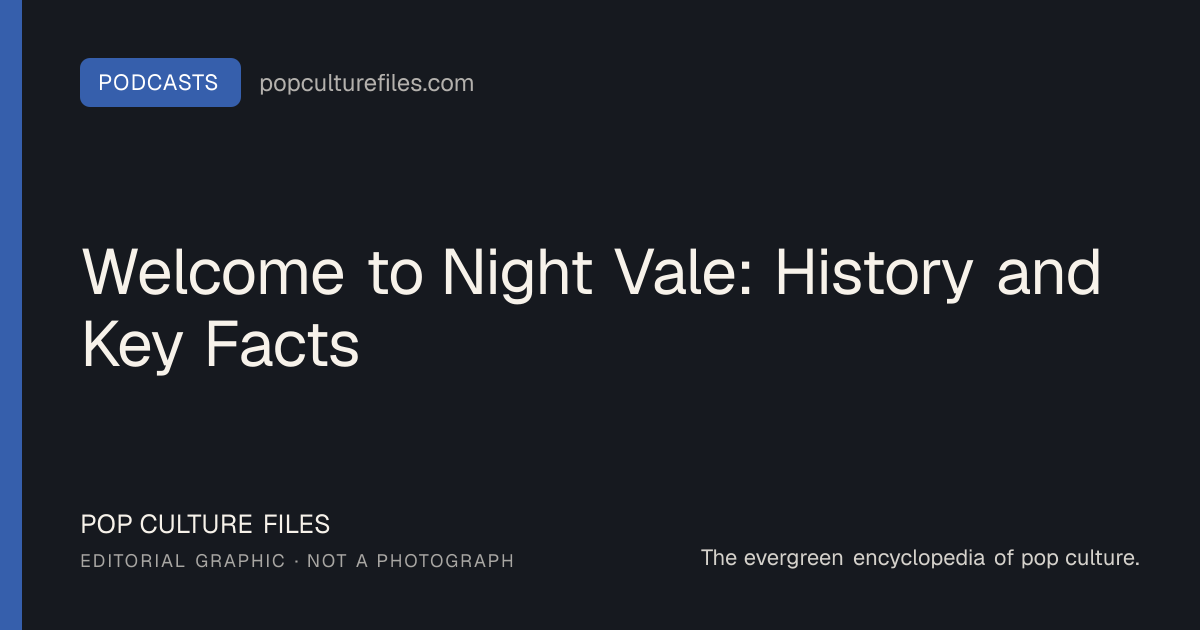 Editorial graphic for: Welcome to Night Vale: History and Key Facts