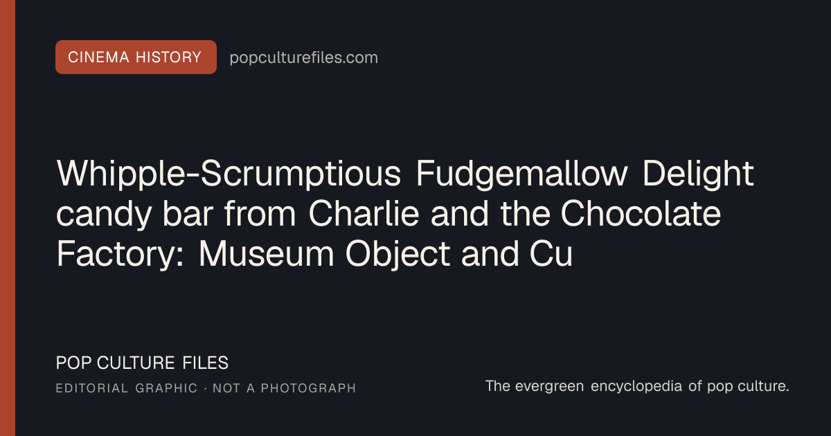 Editorial graphic for: Whipple-Scrumptious Fudgemallow Delight candy bar from Charlie and the Chocolate Factory: Museum Object and Cultural History