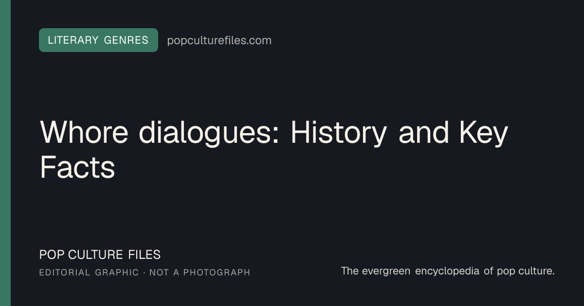 Editorial graphic for: Whore dialogues: History and Key Facts