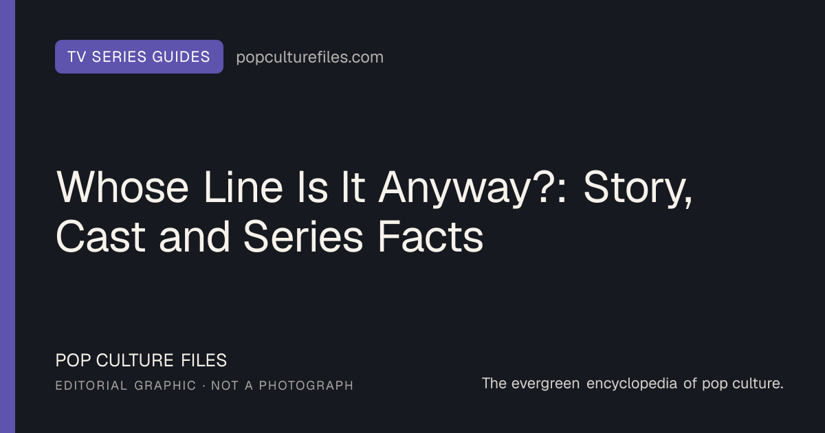 Editorial graphic for: Whose Line Is It Anyway?: Story, Cast and Series Facts