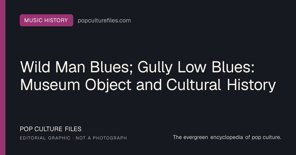 Editorial graphic for: Wild Man Blues; Gully Low Blues: Museum Object and Cultural History