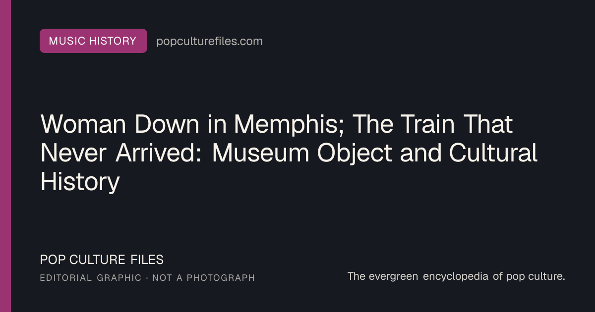 Editorial graphic for: Woman Down in Memphis; The Train That Never Arrived: Museum Object and Cultural History