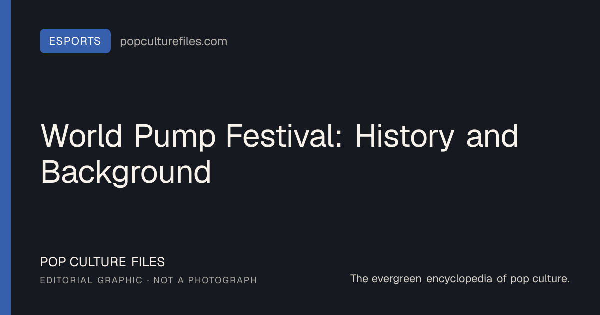 Editorial graphic for: World Pump Festival: History and Background