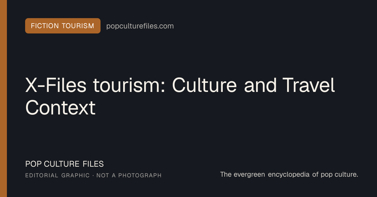 Editorial graphic for: X-Files tourism: Culture and Travel Context