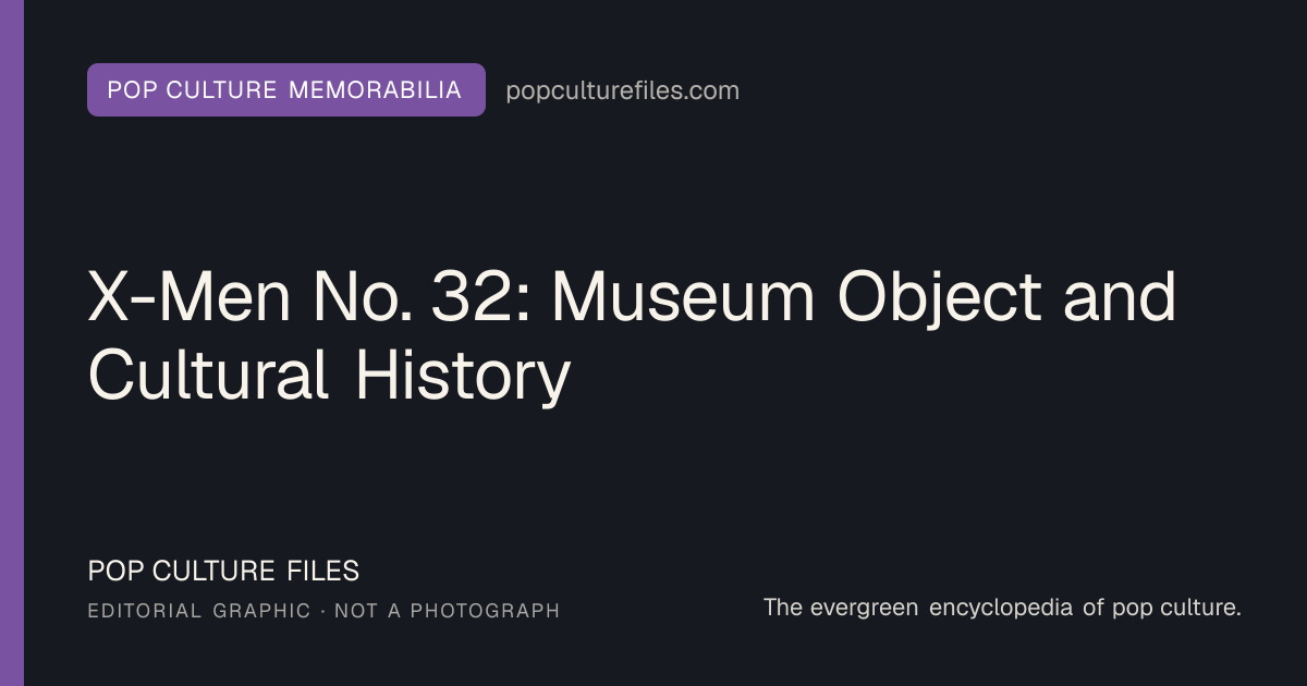 Editorial graphic for: X-Men No. 32: Museum Object and Cultural History