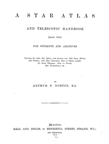 A star atlas and telescopic handbook (epoch 1920) book cover