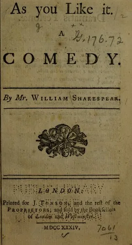 As You Like It book cover