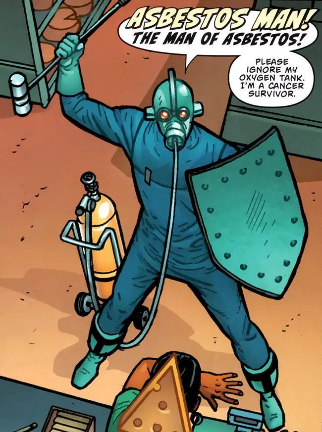 Asbestos Man comic character