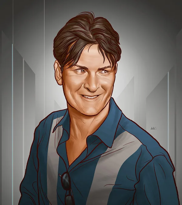 Charlie Sheen comic character