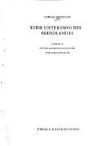 Der Untergang des Abendlandes book cover