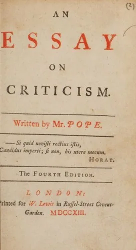 Essay on criticism book cover