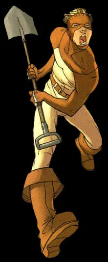 Excavator comic character