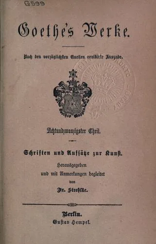 Goethe's Werke book cover