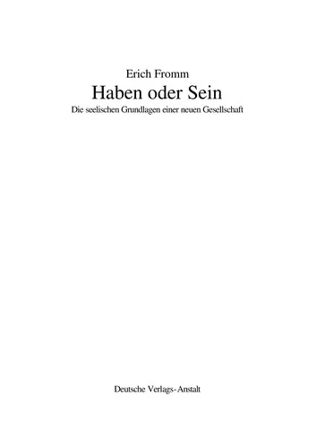 Haben oder sein book cover