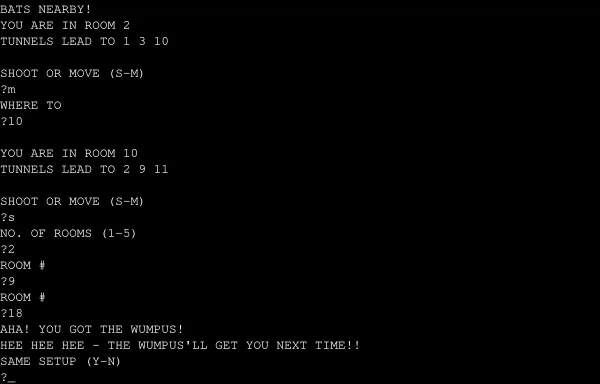 Hunt the Wumpus