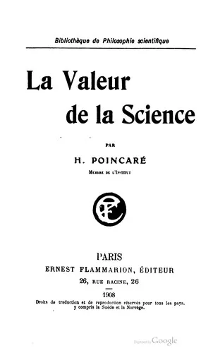 La valeur de la science book cover