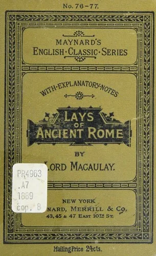 Lays of ancient Rome book cover